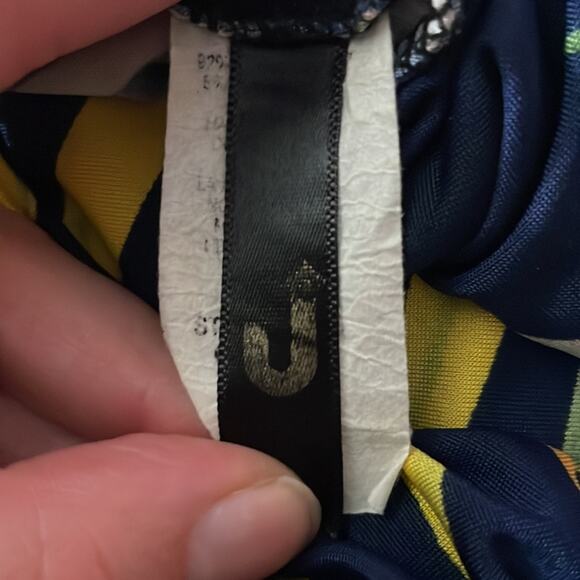 Uptown USA palm leaf print fold over waist wide leg pants - Picture 4 of 4